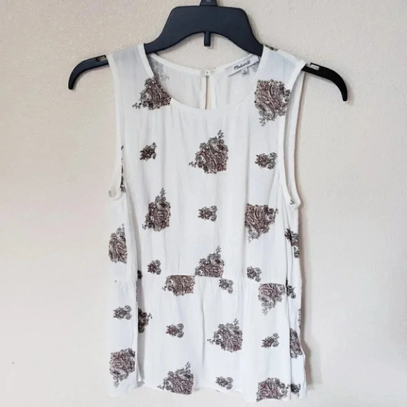 NWT Madewell Floating Paisley Peplum - Picture 2 of 9